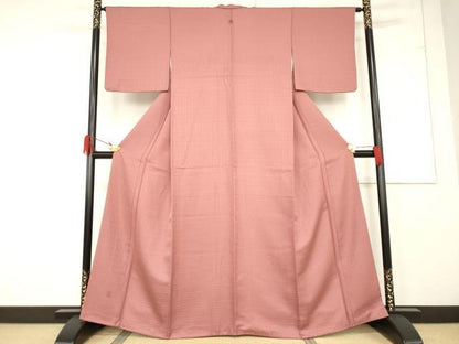 平和屋着物●GIVENCHY　ジバンシー　色無地　蘇芳香色　正絹　逸品　AABF3954ck