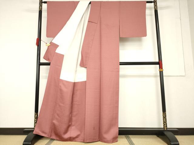 平和屋着物●GIVENCHY　ジバンシー　色無地　蘇芳香色　正絹　逸品　AABF3954ck
