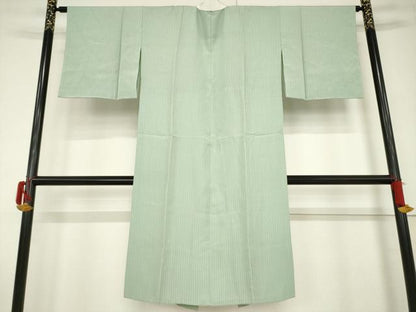 平和屋着物●長襦袢 無双仕立て 縞 半衿刺繍 正絹 逸品 AABF3962ck