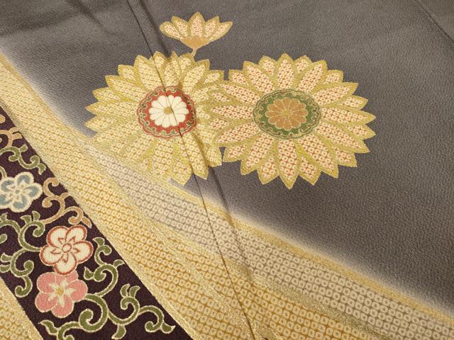 平和屋着物●訪問着 友禅 舞花文 暈し染め 金彩 正絹 逸品 未使用 AABF3963ck