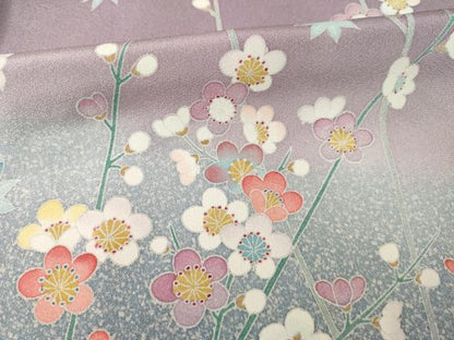 平和屋着物●訪問着 友禅 作家物 枝花文 正絹 逸品 AABF3975ck