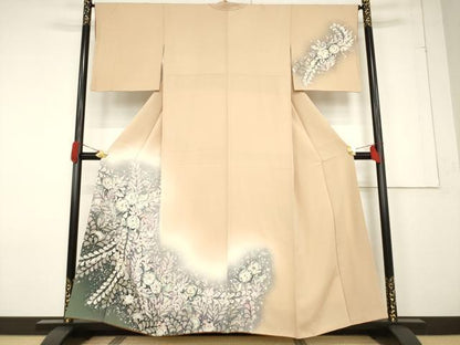 平和屋着物●訪問着 辻が花 舞花文 正絹 逸品 AABF3981ck