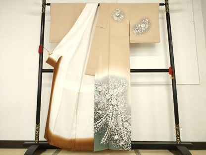 平和屋着物●訪問着 辻が花 舞花文 正絹 逸品 AABF3981ck