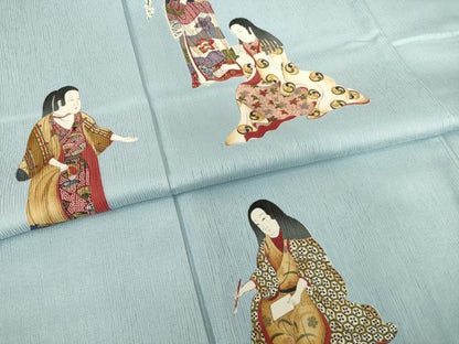 平和屋着物●訪問着 手描き 女人文 正絹 逸品 AABF3982ck