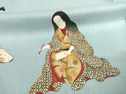 平和屋着物●訪問着 手描き 女人文 正絹 逸品 AABF3982ck