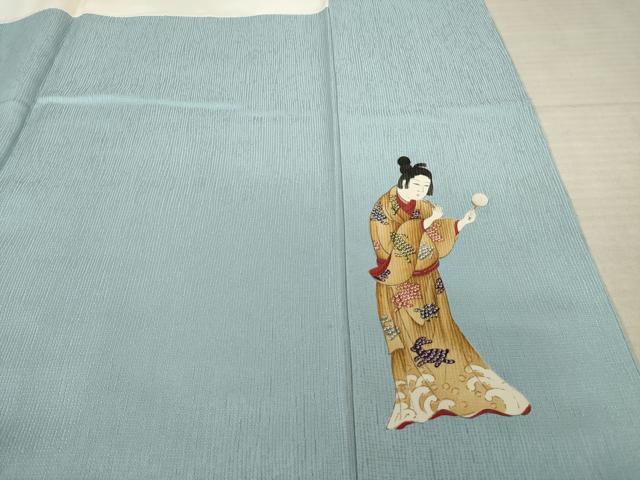 平和屋着物●訪問着 手描き 女人文 正絹 逸品 AABF3982ck