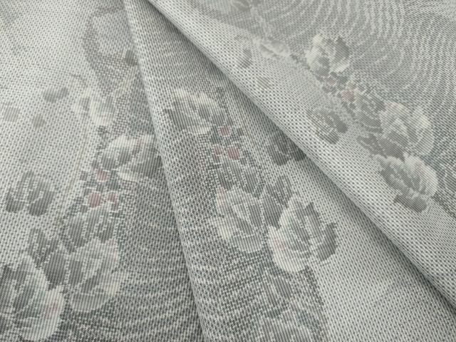 平和屋着物●本場大島紬 白大島 一元7マルキ 総絣 蔦草文 正絹 逸品 AABF3985ck