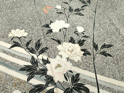 平和屋着物●訪問着 花蝶文 金彩 正絹 逸品 AABF3987ck