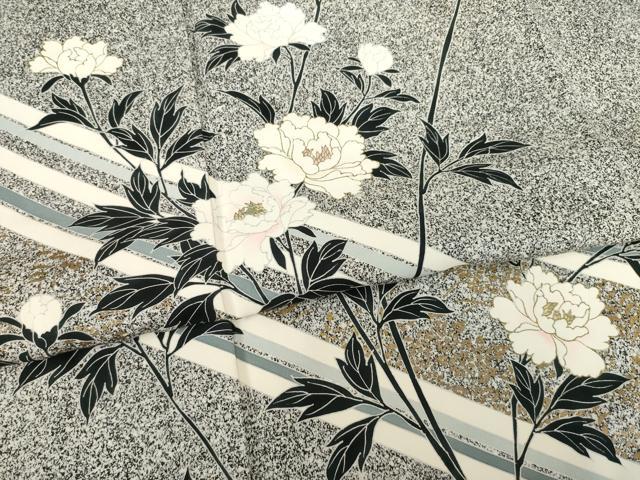 平和屋着物●訪問着 花蝶文 金彩 正絹 逸品 AABF3987ck