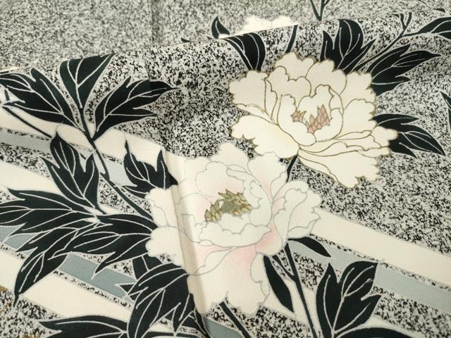 平和屋着物●訪問着 花蝶文 金彩 正絹 逸品 AABF3987ck