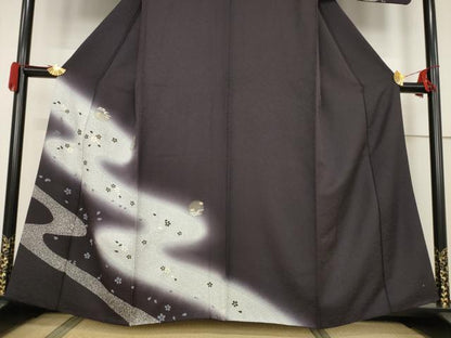 平和屋着物●訪問着 流水花丸文 暈し染め 金彩 正絹 逸品 AABF3995ck
