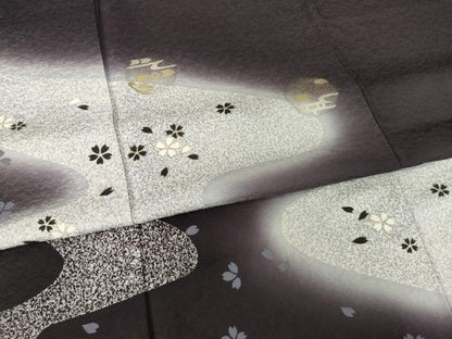 平和屋着物●訪問着 流水花丸文 暈し染め 金彩 正絹 逸品 AABF3995ck
