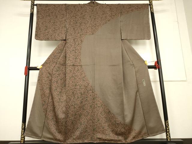 平和屋着物●山下晴三 京友禅競技大会受賞 訪問着 更紗花文 正絹 逸品 AABF3997ck