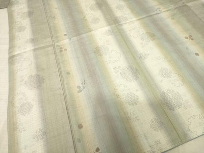 平和屋着物●結城紬　奥順　はたおり娘　80亀甲　雪輪重ね間道　正絹　逸品　未使用　AABF4000ck