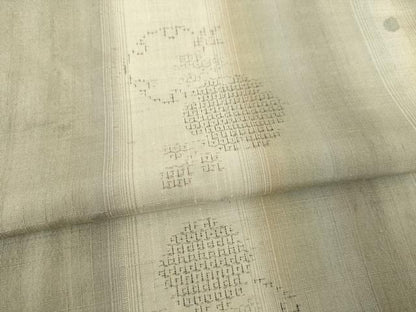 平和屋着物●結城紬　奥順　はたおり娘　80亀甲　雪輪重ね間道　正絹　逸品　未使用　AABF4000ck