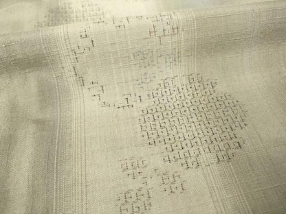 平和屋着物●結城紬　奥順　はたおり娘　80亀甲　雪輪重ね間道　正絹　逸品　未使用　AABF4000ck