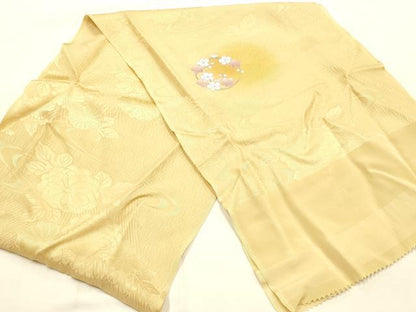 平和屋本店●和装小物　帯締め・帯揚げセット　笹浪組　花丸文　梅　菖蒲　椿　金糸　逸品　未使用品あり　AABF4001ay