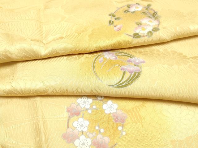 平和屋本店●和装小物　帯締め・帯揚げセット　笹浪組　花丸文　梅　菖蒲　椿　金糸　逸品　未使用品あり　AABF4001ay