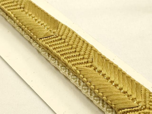 平和屋本店●和装小物　帯締め・帯揚げセット　笹浪組　花丸文　梅　菖蒲　椿　金糸　逸品　未使用品あり　AABF4001ay