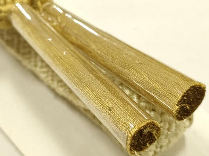 平和屋本店●和装小物　帯締め・帯揚げセット　笹浪組　花丸文　梅　菖蒲　椿　金糸　逸品　未使用品あり　AABF4001ay