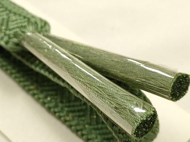 平和屋本店●和装小物　帯締め・帯揚げセット　平組　短冊花文　花唐草　暈し染め　金糸　金銀彩　逸品　未使用品あり　AABF4002ay