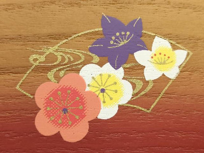平和屋着物●和装小物 ぽっくり下駄 こっぽり・おこぼ下駄 刺繍 花柄 梅桔梗 金銀糸 金彩 逸品 未使用 AABF4041ay