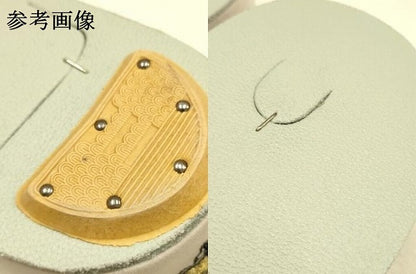 平和屋着物●和装小物　和装草履　厚底　ハイヒール草履　刺繍　ラインストーン　百華レース柄　金糸　箱付き　逸品　AABF4045ay