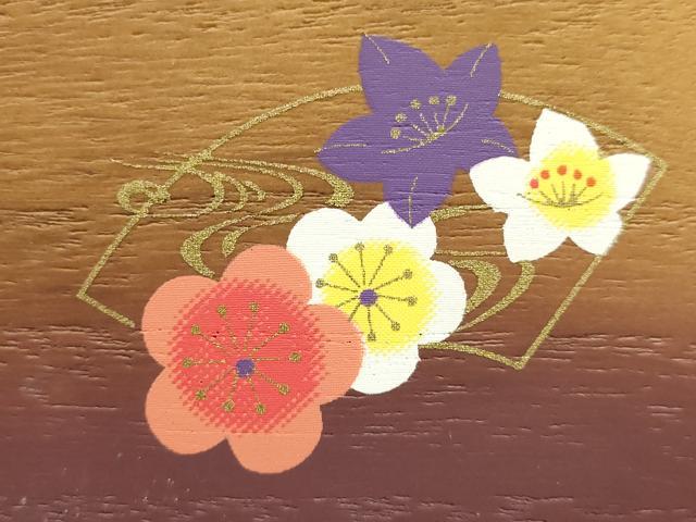 平和屋着物●和装小物 ぽっくり下駄 こっぽり・おこぼ下駄 桐下駄 刺繍 花柄 梅桔梗 金銀糸 箱付き 逸品 未使用 AABF4050ay
