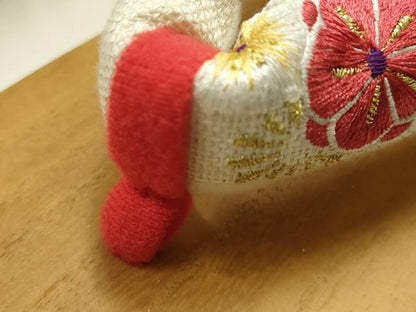平和屋着物●和装小物 ぽっくり下駄 こっぽり・おこぼ下駄 桐下駄 刺繍 花柄 梅桔梗 金銀糸 箱付き 逸品 未使用 AABF4050ay