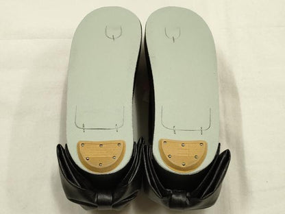 平和屋着物●和装小物　和装草履　厚底　ハイヒール草履　リボン　箱付き　逸品　AABF4052ay