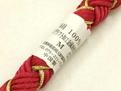 平和屋着物●和装小物　振袖用帯締め　装飾　つまみ細工　パール　ラインストーン　金糸　切り房　逸品　未使用　AABF4075ay