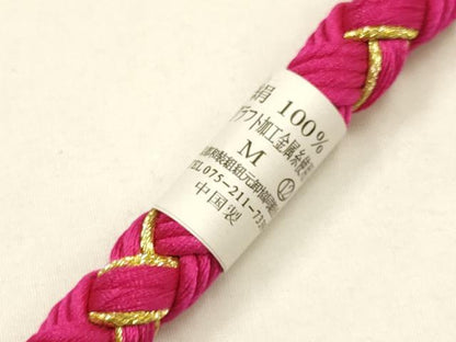 平和屋着物●和装小物　振袖用帯締め　装飾　つまみ細工　パール　ラインストーン　金糸　切り房　逸品　未使用　AABF4077ay