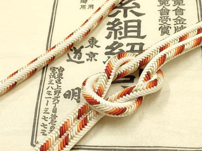平和屋着物●極上　有職組紐道明　帯締め　奈良組　金糸　宮内庁御用　国立博物館御用　東京芸術大学御用　逸品　未使用　AABF4099ay