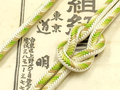 平和屋着物●極上　有職組紐道明　帯締め　奈良組　丸胡蝶　金糸　宮内庁御用　国立博物館御用　東京芸術大学御用 　逸品　AABF4117ay
