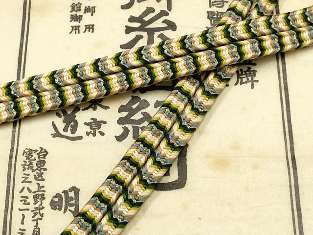 平和屋着物●極上　有職組紐道明　帯締め　御岳組　五舞鸞　金糸　宮内庁御用　国立博物館御用　東京芸術大学御用 　逸品　AABF4118ay