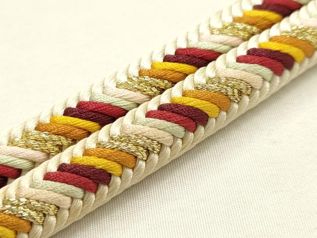 平和屋着物●極上　有職組紐道明　帯締め　奈良組　金糸　宮内庁御用　国立博物館御用　東京芸術大学御用 　逸品　AABF4131ay