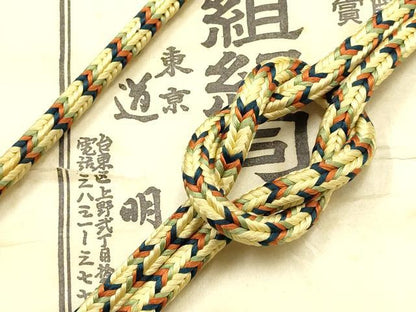 平和屋着物●極上　有職組紐道明　帯締め　丸源氏組　宮内庁御用　国立博物館御用　東京芸術大学御用 　逸品　AABF4134ay