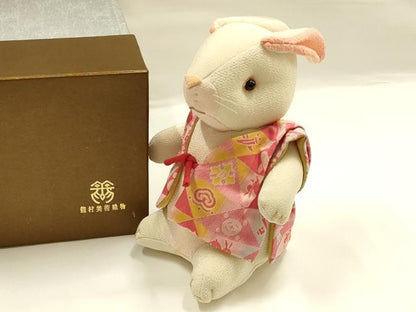 平和屋本店●極上　龍村美術織物　干支人形　マスコット　卯　跳兎慶祥文　共箱付き　逸品　DZAA11702kh6