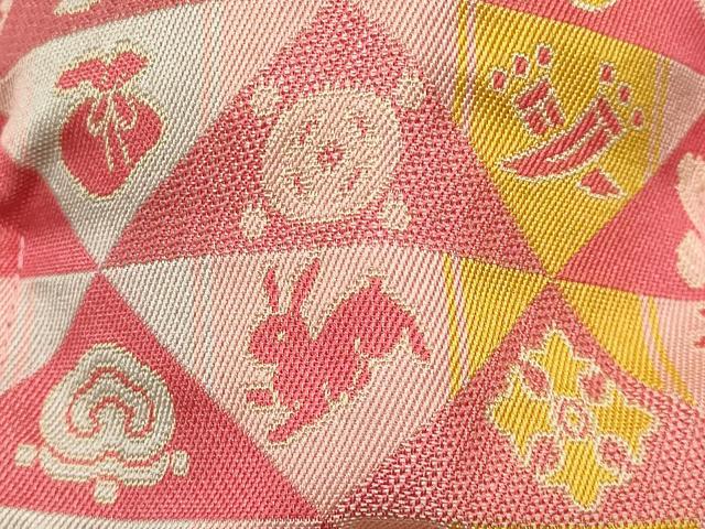 平和屋本店●極上　龍村美術織物　干支人形　マスコット　卯　跳兎慶祥文　共箱付き　逸品　DZAA11702kh6