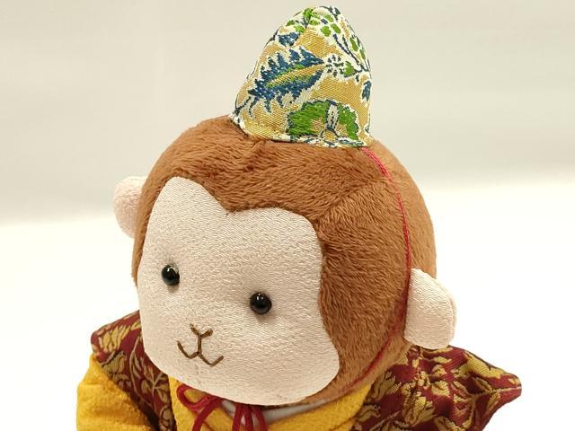 平和屋本店●極上　龍村美術織物　干支人形　マスコット　申　繍花楽園文　共箱付き　逸品　DZAA11706kh6
