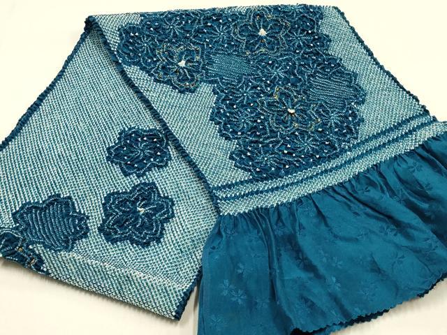 平和屋本店●和装小物 帯締め・帯揚げセット 振袖用 総絞り 舞花文 金糸 金彩 撚り房 逸品 AABF4188ay