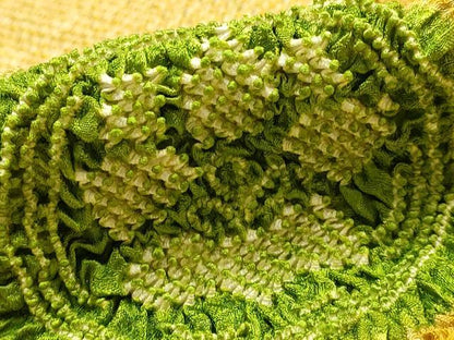 平和屋本店●和装小物 帯締め・帯揚げセット 振袖用 総絞り 花丸文 暈し 金糸 撚り房 逸品 未使用品あり AABF4192ay