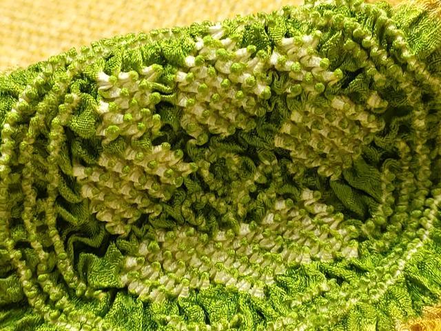 平和屋本店●和装小物 帯締め・帯揚げセット 振袖用 総絞り 花丸文 暈し 金糸 撚り房 逸品 未使用品あり AABF4192ay