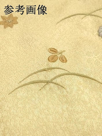 平和屋本店●和装小物　帯締め・帯揚げセット　刺繍　高麗組　暈し　金糸　逸品　未使用　AABF4194ay