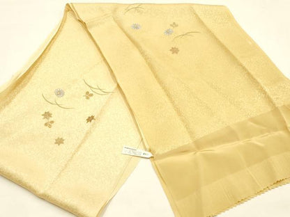 平和屋本店●和装小物　帯締め・帯揚げセット　刺繍　高麗組　暈し　金糸　逸品　未使用　AABF4194ay