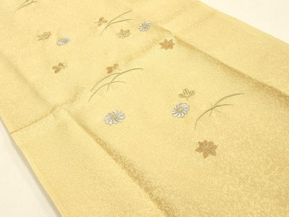 平和屋本店●和装小物　帯締め・帯揚げセット　刺繍　高麗組　暈し　金糸　逸品　未使用　AABF4194ay