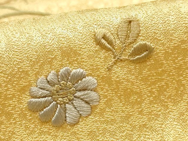 平和屋本店●和装小物　帯締め・帯揚げセット　刺繍　高麗組　暈し　金糸　逸品　未使用　AABF4194ay