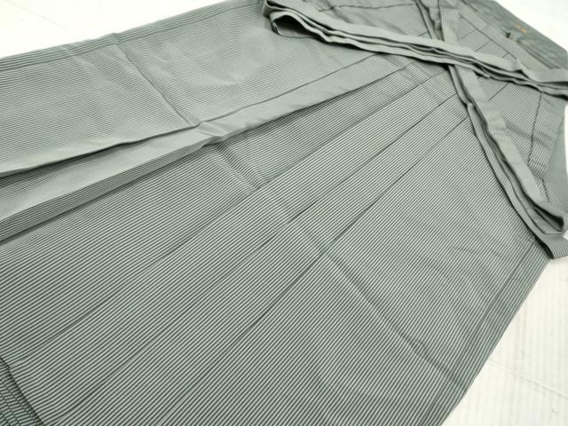 平和屋着物●男性 行灯袴 神代袴 縞 正絹 逸品 AABF4207cs