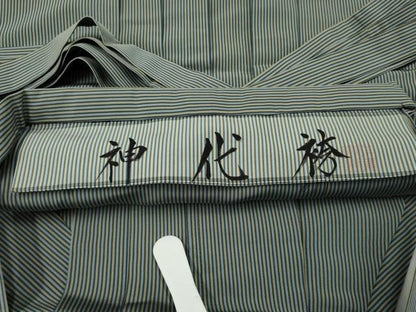 平和屋着物●男性 行灯袴 神代袴 縞 正絹 逸品 AABF4207cs