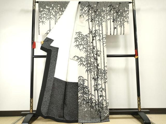 平和屋着物●伝統工芸士 水谷滉 訪問着 松竹梅文 正絹 逸品 AABF4209cs